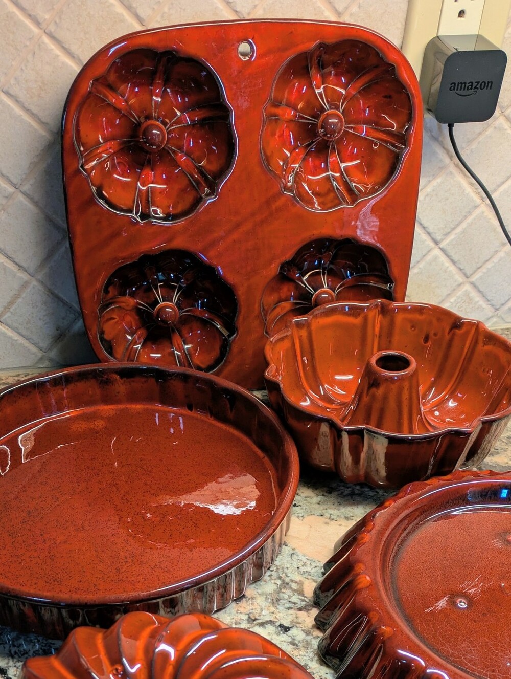 VTG USA Pottery Mini Bundt Cake Pan